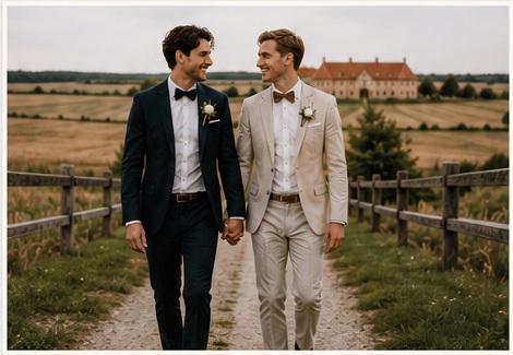 Exempelbild på Kiyan och Sebastian tillsammans
